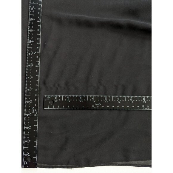 Bill Levkoff Black Formal Chiffon Pleated Dress Size 8 - Picture 13 of 13